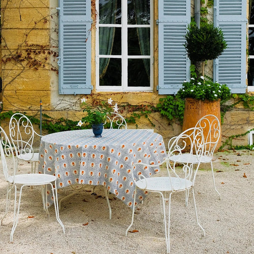 No. 3 Hand Block-Printed Tablecloth